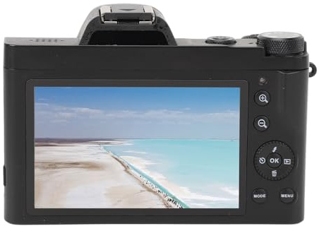 Cámara Digital 4K, Cámara Vlogging de 48 MP con Pantalla IPS, Zoom 16X, Compatible con 128 GB HD 30 FPS para Adultos Principiantes, Graba Colores Realistas y Detalles Ricos en
