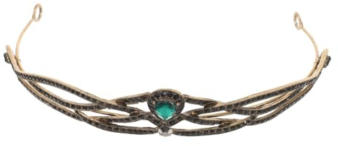 PLAFOPE Smaragdkrone Für Frauen Retro-stil Brautdekor Kopfschmuck