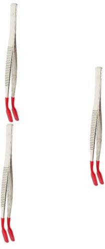 Hoement 3stücke Stainless Steel Stamp Tweezer Mit Gummihülle Für Falsche Wimpern Ergonomische Rutschfeste Pinzette Für Bastelarbeiten Und Augenbrauenpflege Leicht Und Tragbar