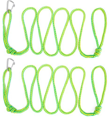 Kayak Tow Rope,Heavy Heavy Duty Jet Ski Tow Rope with Clip,Boat Mooring Dock Line with 316 Stainless Steel Hook for Anchor PWC Pontoon Marine 14ft. 2 Pack