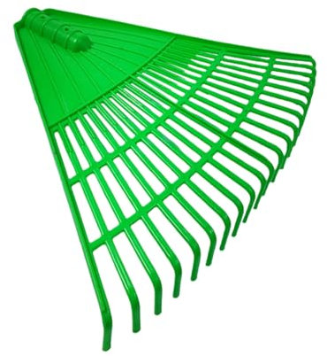 Yard Grass Rake Garden Rake Lawn Rake, Large Plastic Leaf Rake Head Replacement, Plastic Rake Hand Rake Garden Tool, Sanitation Rake Grass Sweeping And Leaf Falling Outdoor Special (Green)