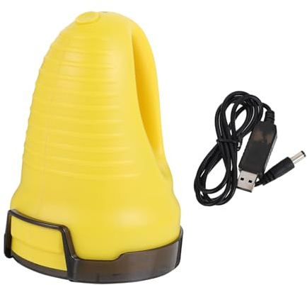 AKOOSY Multifunctional Electric Car Snow Scraper and Ice Scraper with Glass Cleaner, Yellow, Winter Windshield Cleaning Tool for Snow and Frost Removal