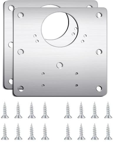 2 Pcs Hinge Repair Plate,Stainless Steel Hinge Repair Plate Kit with Screws | for Kitchen Cabinets Doors Fixing with 16 Pcs Screws