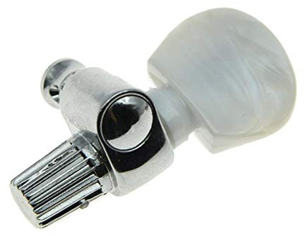 Dopro Stimmwirbel für Banjo, verchromt, mit Perlenknöpfen 5th Banjo Geared Tuner Chrome w/Pearl Buttons