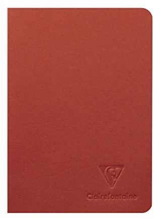 Clairefontaine 115658C – ein Notizbuch mit Ingres, genäht, Fadenheftung, 96 Seiten, 10,5 x 14,8 cm, liniert, 90 g, Einband aus Büttenpapier, zufällige Farbe