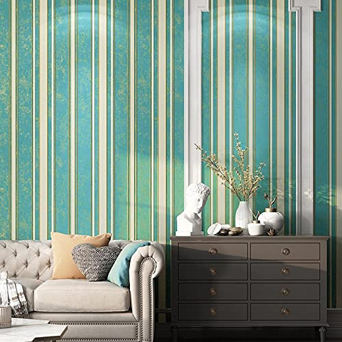 ZZDXL Tapeten Blaue Streifen Tapete Vliestapete 10 M X 0,53 M,3D Tapete Für Schlafzimmer Wohnzimmer Oder Küche,Modern Klassisch Elegance Tapete Kinderzimmer,Wandtapete Jungen Mädchen