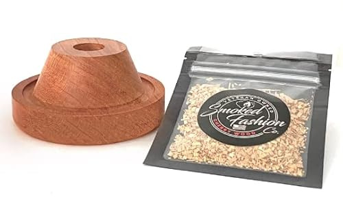 Cocktail Smoking Top, Includes One 2oz Packet of Flavored Wood Chips, and a 5-Pack of Replacement Screens, from Smoked Fashioned Co.