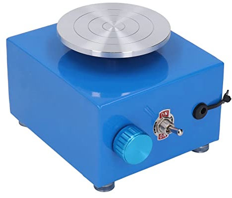 Mini-Töpferscheibe, Kleine Elektrische Keramikformmaschine, Töpferscheibe, Kunsthandwerk, Keramikrad-Kit für Schulunterricht, Töpferbar und Heimwerker, Blau