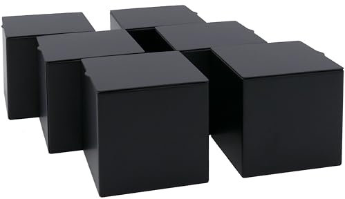 Dosenritter | 6 x eckige Vorratsdose/Teedose, aromadicht aus Metall für ca. 75g Earl Grey | 6,4 x 6,8 x 6,8 cm (H,B,T) | auch ideal als Kaffee- oder Gewürzdose