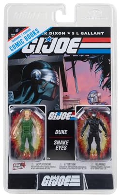 McFarlane Toys - G.I. Joe Page Punchers Duke und Snake Eyes 7,6 cm Actionfiguren mit 2 Comics, 2 Stück | G.I. Joe Comic 9,5 cm Actionfigur Page Punchers 2er-Pack – Duke und Schlangenaugen
