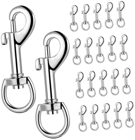 OKUMEYR Stück Metallkarabinerhaken Drehclip für Schlüsselanhänger Leinenclip für Haustierleinen Seilverbinder