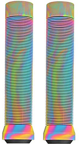 ZHANGSHUMIN Fahrradgriffe Fahrradgriffe 145mm weiche Longneck-Bars for Rollergriffe und BMX. Bikes Bars Black & White MTB Griffe(Rainbow)