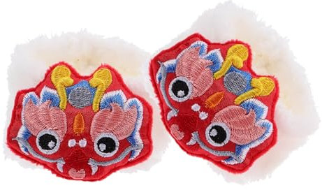 KICHOUSE 1paar Miniatur Tigerkopf Schuhe Für Puppen Doll Accessory Chinesische Schuhe Für Kreative Dekoration Robustes Und Langlebiges Puppenzubehör