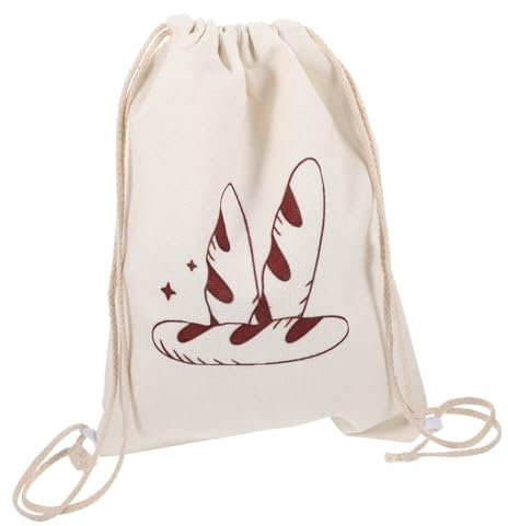 Alipis Reusable Linen Bread Bag Drawstring Design for Homemade Bread Storage Handle