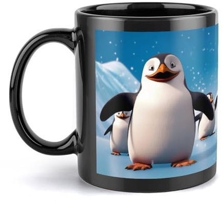 Keramiktasse mit Henkel, Motiv: Eis und Schnee, einzigartiger Stil für jede Küche, personalisierbar, lustig, ideal für Tee, heiße Schokolade, für Männer, Frauen, Büro