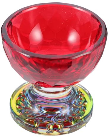 GALPADA Holy Water Bowl Buddhist Offering Cup: 3.15Oz Clear Altar Ornament for Temple Tribute Meditation Room Tabletop Shrine Shelf and Ceremony Display Ritual Space