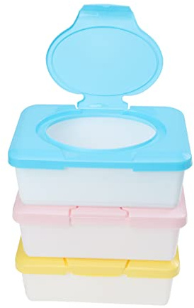 Healifty Contenitore per Salviette Umidificate 3 Pezzi Dispenser Leggero e Compatto per Ragazza e Cosmetici Organizer da Viaggio per Fazzoletti Bagnati