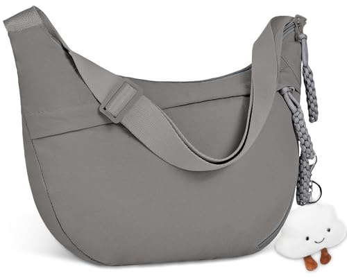 Aucuu Borsa a Tracolla Spalla, Borsa a Tracolla Mezzaluna da Donna, Borsa a Spalla con Pendente, Messenger Crossbody Bag per Shopping Viaggio