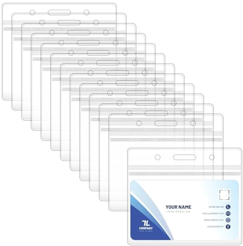 50 Piezas Funda Tarjeta Identificación, 10x8.5cm, para Tarjeta para Oficina
