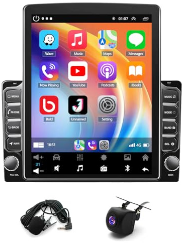 9.7 Android 14 Autoradio 2 Din für Ford Transit Mk7 Mk6 2007-2013, 2+64G Touch Screen Head Unit GPS Navi Bluetooth Radio with Wireless Carplay Android Backup Camera WiFi FM/RDS Mirror Link SWC