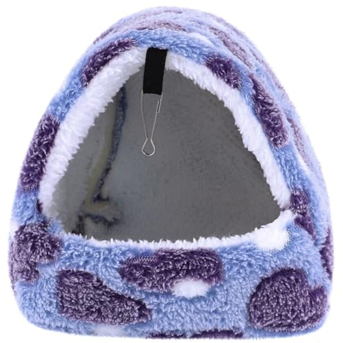 Toyvian Lit Suspendu en Coton Flanelle pour Petits Animaux avec Crochet, Maison d'hiver Chaude pour Hamster, Facile à Nettoyer et Rebondissant, Accessoire pour Cage