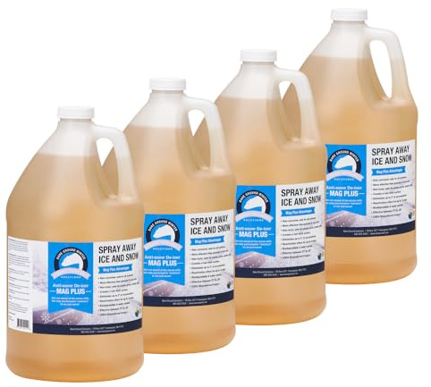 Bare Ground BGS-4 All Natural Anti-Snow Liquid De-Icer, 128 oz (1 Gallon) - Pack of 4