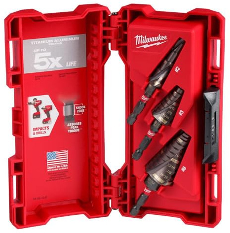 Milwaukee Titanium Shockwave Impact Duty Step Bit Kit (3-teilig)