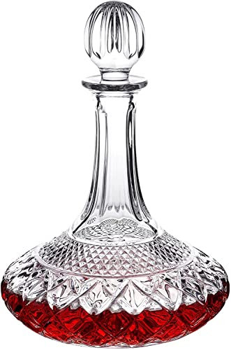 Carafe à décanter pour vin/whisky avec bouchon - Plateau supérieur de collection avec boîte de luxe - Cadeau élégant pour lui/elle