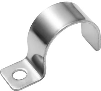 FamlTol 20 Pezzi Unico Foro Staffe Fermatubo, U Clip per Cavi in Acciaio Inossidabile 304, Morsetti per Tubi per Tubi Acqua, Gas, PVC | Ø 25 mm