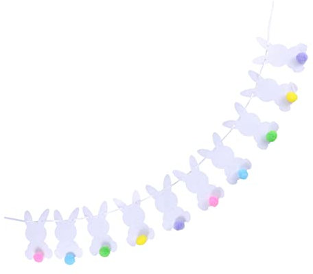 STOBAZA Ostertürdekorationen osterdekoration ostern dekoration Frohe Ostern-Banner Dekoration für zu Hause eincremehilfe Ornament osterdeko ideen Tischdeko zu Ostern Hase schmücken Kranz