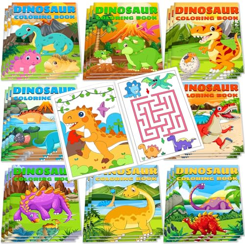 Dinosaurier-Mini-Malbücher für Kinder, Partygeschenke, Dino-Zeichnen, Aktivitätenbuch, Großpackung, kleines Malbuch für Jungen und Mädchen, Geburtstagsgeschenk, Jurassic-Party, Geschenktüten,