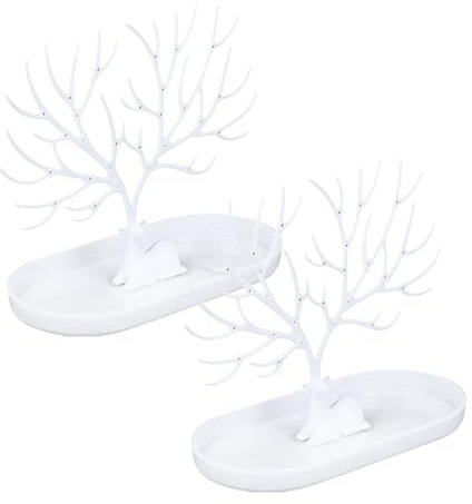 EHDWXVZM Espositore per Gioielli in 2 Pezzi con Vassoio Laterale, Espositore per Gioielli, Espositore per Orecchini A Forma di Cervo, Espositore da Tavolo