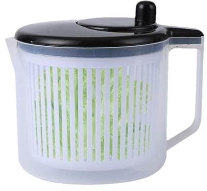 Salatschleuder, Salat Schleuder mit Deckel, Salatschleudern mit Kurbelantrieb, Salattrockner, Küchenhelfer Salattrockner zum Waschen und Trocknen von Salat, Multifunktionaler Salat Waschmaschine