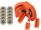 ZAWELIYO Juego de Afilador de Brocas,Amoladora de Brocas,10 Piezas de Disco Abrasivo y 3 Herramientas Auxiliares para Carpintería,Metal y Reparación de Automóviles (Orange)
