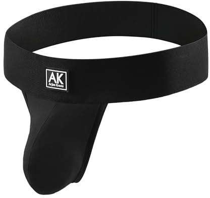Mauro Kane Herr string tanga sexiga underkläder modal för män, andningsaktiv herrjockstrap, A1-svart, XL