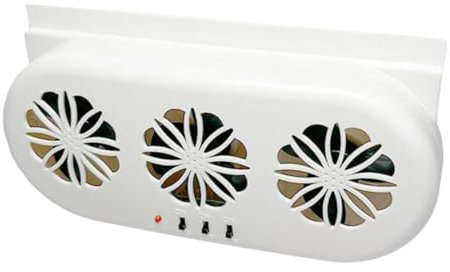 GLEAVI Ventilador De Ventilación Para Coche Usb Extractor De Aire Con Triple Enfriador De Verano y Circulador De Aire Para Vehículos Para Reducción De Interior Color Blanco