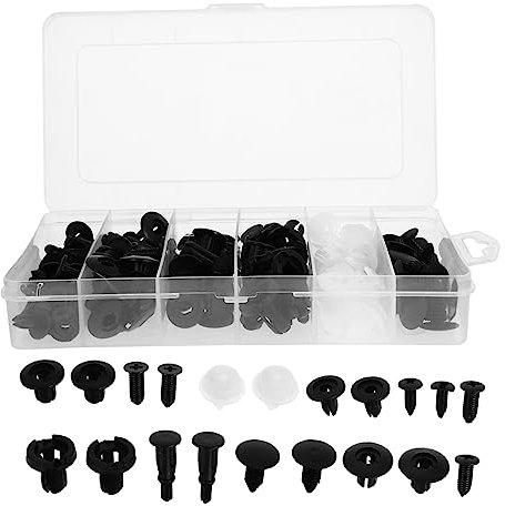 Happyyami 100pezzi Per Auto Clip Fissaggio in Plastica Per Pannelli e Paraurti Inclusi
