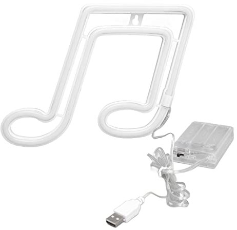 Musical Note LED -Neonzeichen Leichtes Night Light für Urlaubsdekoration, USB/Batterie, 8,0oz (rosa Licht)