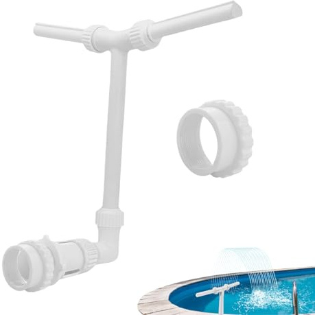 Pool Fontäne, Doppeldüse Pool Springbrunnen Für Aufstell Und Unterstellbecken, 360° Verstellbare Wasserfall Pools Sprinkler Fontäne,Wasserbrunnen Spray, Schwimmbad Wasserspringbrunnen Zubehör