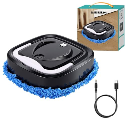 BAOJUHUIKANG Robot de Limpieza humidificador portátil, máquina trapeadora en seco/húmedo de Superficies múltiples con batería de Larga duración y bajo Nivel de Ruido
