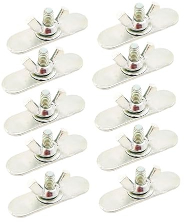 PawwJoy Lot de 10 vis en forme de papillon pour joint de fenêtre - Kit de quincaillerie portable - Vis et écrous de rechange