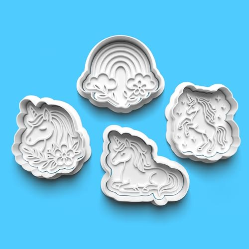 Unicorns Themed Cookie Cutter Set: Baking Tools for Cookies, Fondant, Biscuits, Pastry, and Cake Decorating