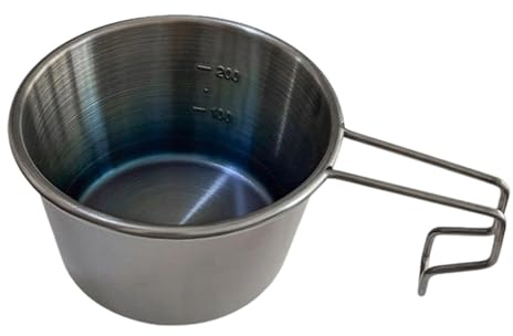 Rebellious 3. Cuenco exterior fácil de limpiar de 200 ml – Cuenco de camping de acero inoxidable de grado alimenticio indispensable para viajeros y mochileros, cuenco de camping de acero inoxidable