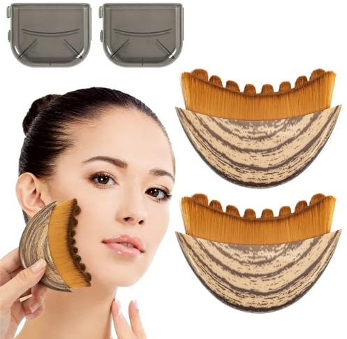 Brosse Lymphatique Visage, 2 Pièces Brosse Drainage Lymphatique visage, Faciale pour Massage du Visage, Drainage Lymphatique et Lifting Naturel (2PCS)
