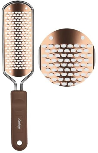 Easkep Hornhautentferner Hornhauthobel Hornhautraspel Fuß – HornhautfeileHornhaut Entfernung – Edelstahl Hornhautfeile für Hornhautentferner Starke Hornhaut Tote Haut Fuß Schaber (Roségold)