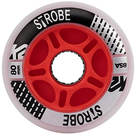K2 Skate Strobe 80MM - 2 Pack Light Unisex – Erwachsenen Inline Skate Rollen — White — 30G3120