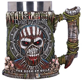Nemesis Now Offiziell lizenzierter Iron Maiden Book of Souls Bierkrug, mehrfarbig, 17,5 cm