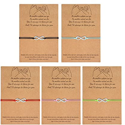 Adramata Pulseras de Amistad Pulsera de Amigo Pulsera Infinito Pulseras de Relación a Juego para Mejores Amigos Pareja Familia