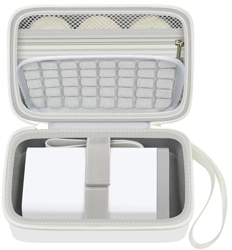 Hartschalenkoffer Kompatibel mit Nelko P21 für Phomemo D30 D35 Label Maker Maschine (nur Box)-Weiß