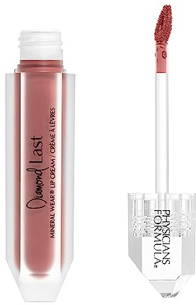 Physicians Formula Mineral Wear Diamond Last, Ultra-Creamy Liquid Lip Color, Richly Pigmented, Nourishing and Long-Wearing Formula, Rose Quartz Shade